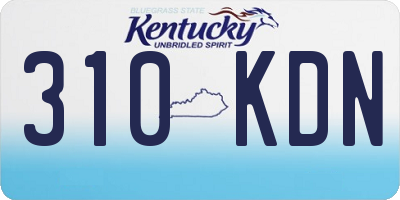 KY license plate 310KDN