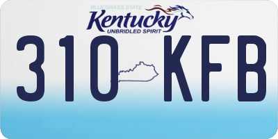 KY license plate 310KFB
