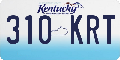 KY license plate 310KRT