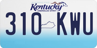 KY license plate 310KWU