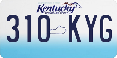 KY license plate 310KYG