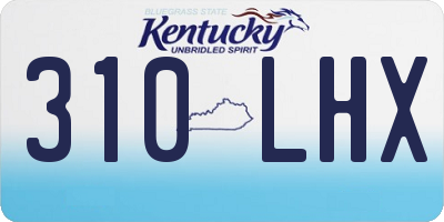 KY license plate 310LHX