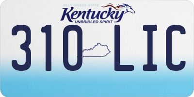 KY license plate 310LIC