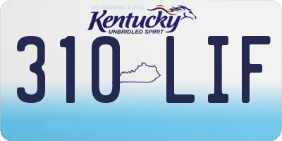 KY license plate 310LIF