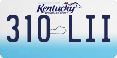 KY license plate 310LII