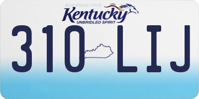 KY license plate 310LIJ