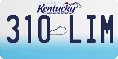 KY license plate 310LIM