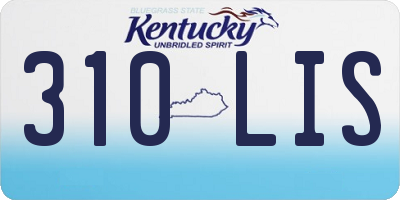 KY license plate 310LIS