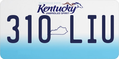 KY license plate 310LIU