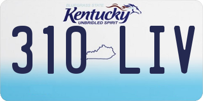 KY license plate 310LIV