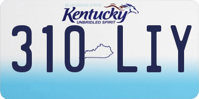 KY license plate 310LIY