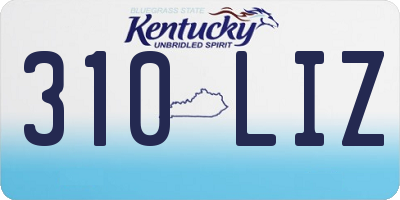 KY license plate 310LIZ