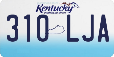 KY license plate 310LJA