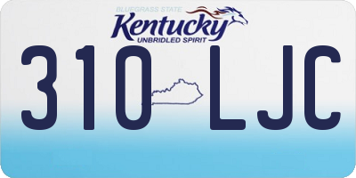 KY license plate 310LJC