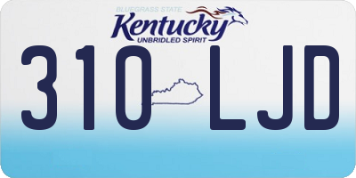 KY license plate 310LJD