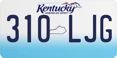 KY license plate 310LJG