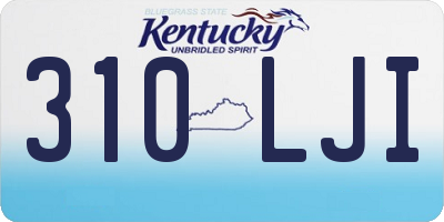 KY license plate 310LJI