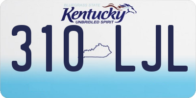 KY license plate 310LJL