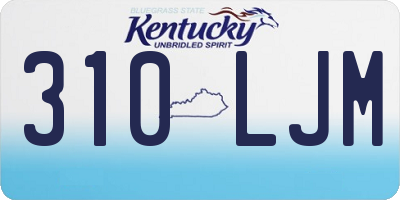 KY license plate 310LJM