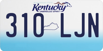 KY license plate 310LJN