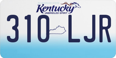 KY license plate 310LJR