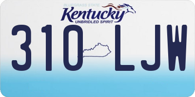 KY license plate 310LJW