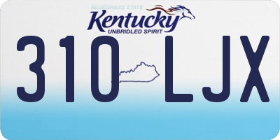 KY license plate 310LJX