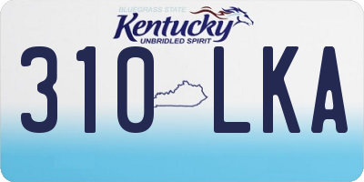 KY license plate 310LKA