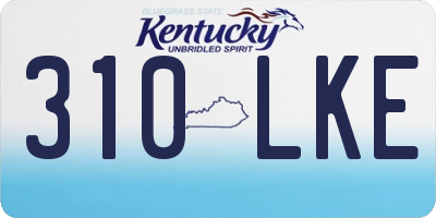 KY license plate 310LKE