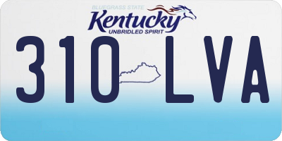 KY license plate 310LVA