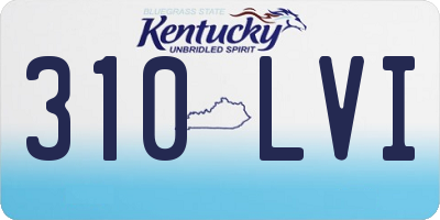 KY license plate 310LVI