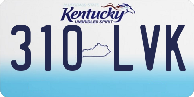 KY license plate 310LVK
