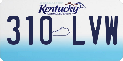 KY license plate 310LVW