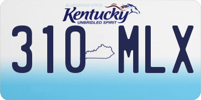 KY license plate 310MLX
