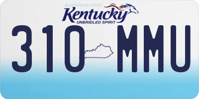 KY license plate 310MMU