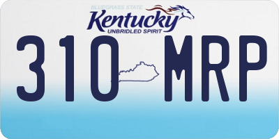 KY license plate 310MRP