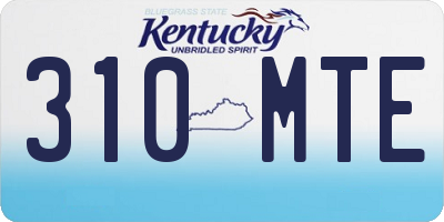 KY license plate 310MTE