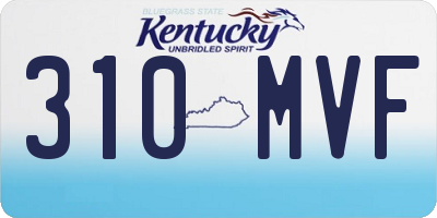 KY license plate 310MVF