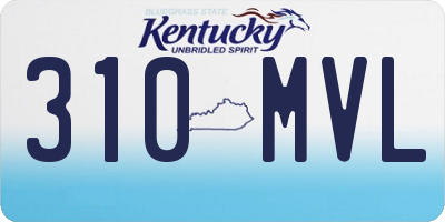 KY license plate 310MVL