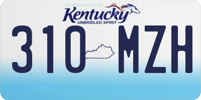 KY license plate 310MZH