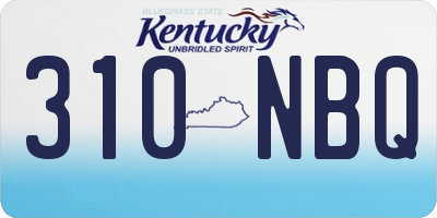 KY license plate 310NBQ