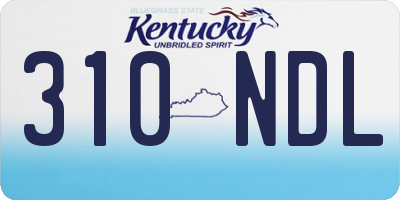 KY license plate 310NDL