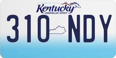 KY license plate 310NDY