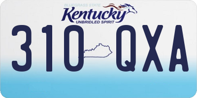 KY license plate 310QXA