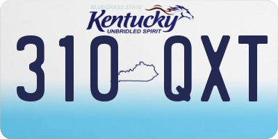 KY license plate 310QXT