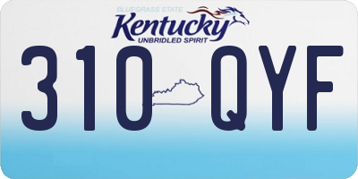 KY license plate 310QYF