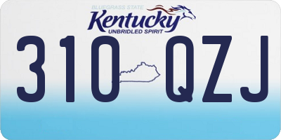 KY license plate 310QZJ