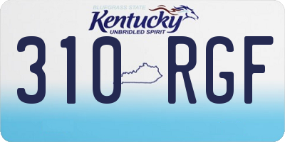KY license plate 310RGF