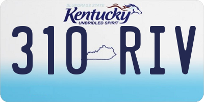 KY license plate 310RIV