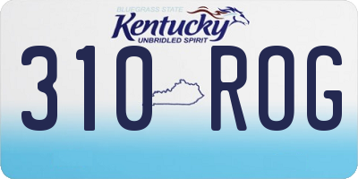 KY license plate 310ROG